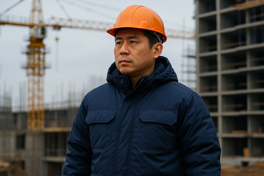施工现场秋冬防寒工作服实拍 - 大连思戴尔服饰